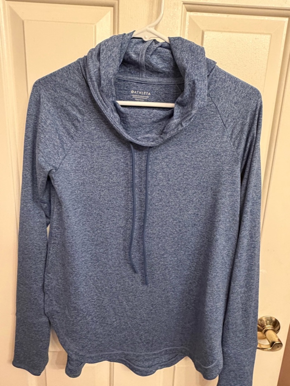 NWT Athleta Blue Heather performance hoodie